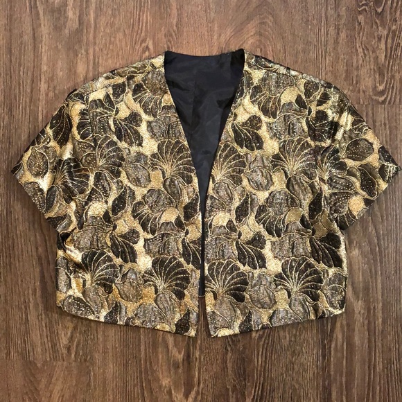 Handmade Vintage Metallic Bolero - Picture 8 of 16